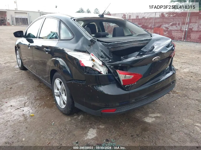 1FADP3F25EL418315 2014 Ford Focus Se