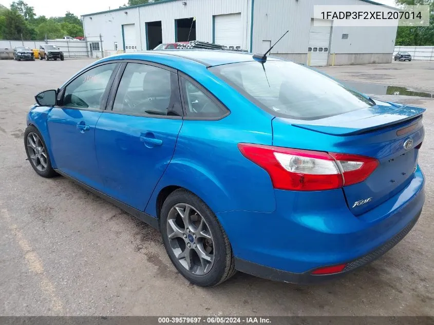 2014 Ford Focus Se VIN: 1FADP3F2XEL207014 Lot: 39579697