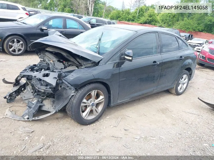 2014 Ford Focus Se VIN: 1FADP3F24EL145058 Lot: 39601373