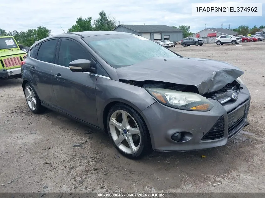 1FADP3N21EL374962 2014 Ford Focus Titanium