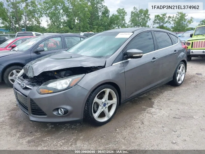 1FADP3N21EL374962 2014 Ford Focus Titanium