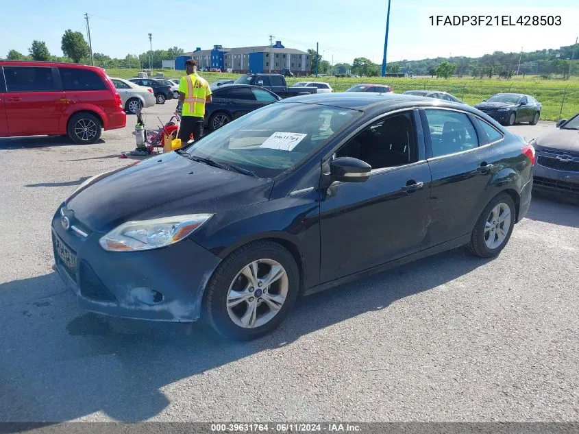 2014 Ford Focus Se VIN: 1FADP3F21EL428503 Lot: 39631764