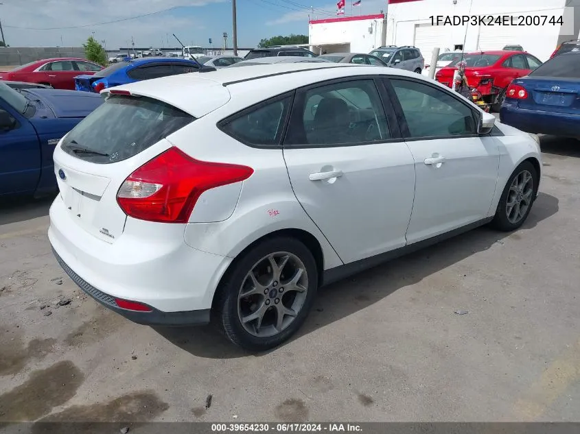 2014 Ford Focus Se VIN: 1FADP3K24EL200744 Lot: 39654230