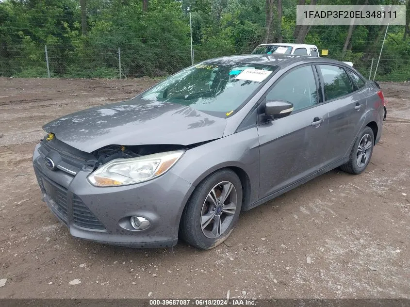 2014 Ford Focus Se VIN: 1FADP3F20EL348111 Lot: 39687087