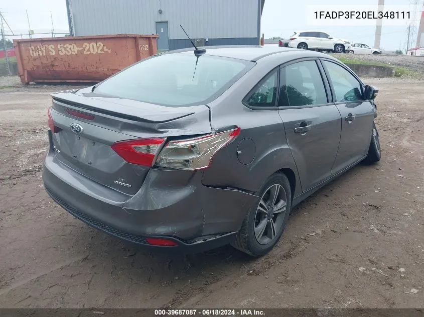 1FADP3F20EL348111 2014 Ford Focus Se