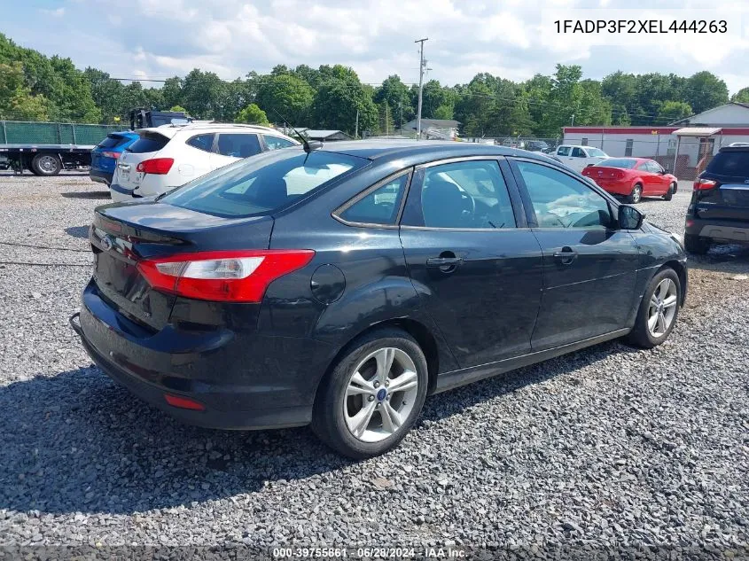 2014 Ford Focus Se VIN: 1FADP3F2XEL444263 Lot: 39755861