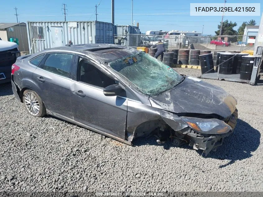 2014 Ford Focus Titanium VIN: 1FADP3J29EL421502 Lot: 39766071