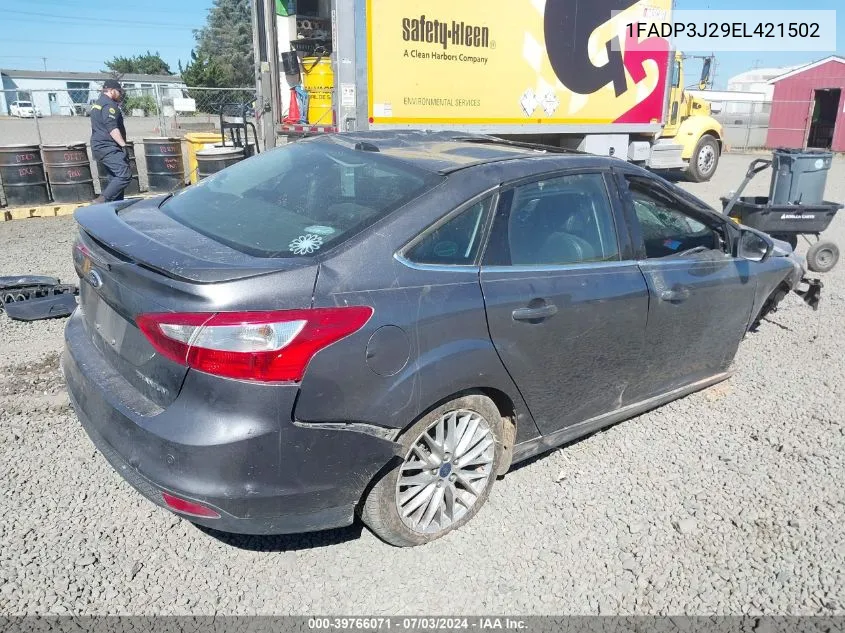 1FADP3J29EL421502 2014 Ford Focus Titanium