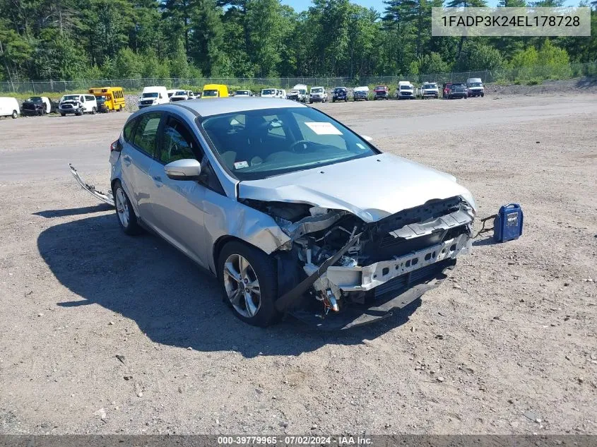 2014 Ford Focus Se VIN: 1FADP3K24EL178728 Lot: 39779965