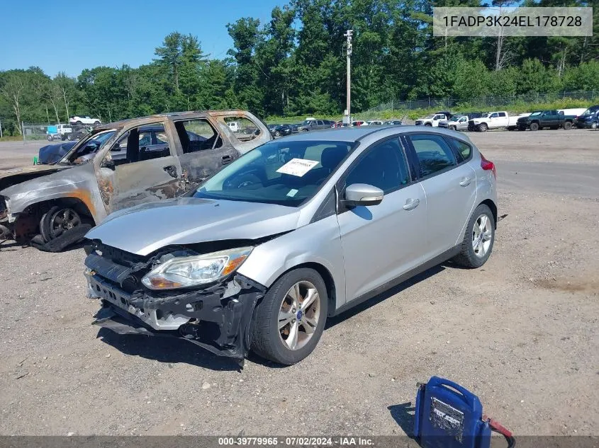 2014 Ford Focus Se VIN: 1FADP3K24EL178728 Lot: 39779965