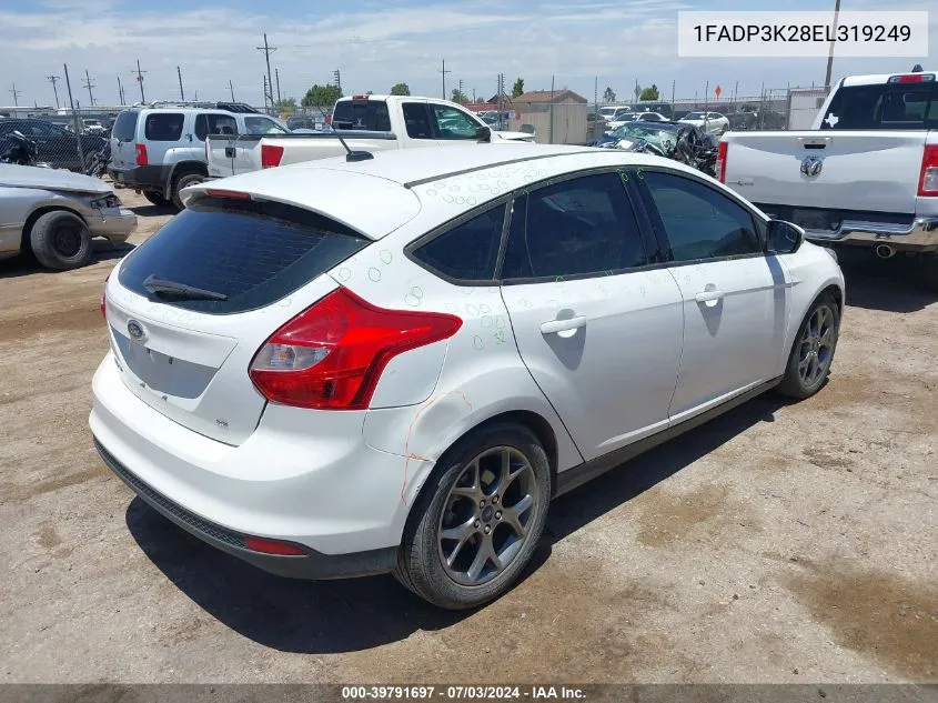 2014 Ford Focus Se VIN: 1FADP3K28EL319249 Lot: 39791697