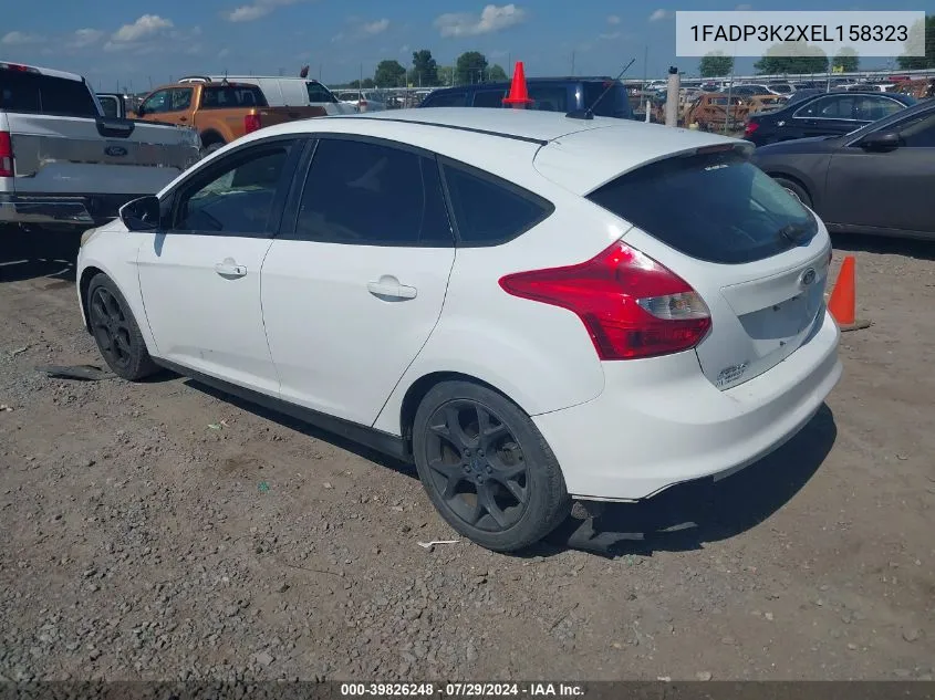 2014 Ford Focus Se VIN: 1FADP3K2XEL158323 Lot: 39826248