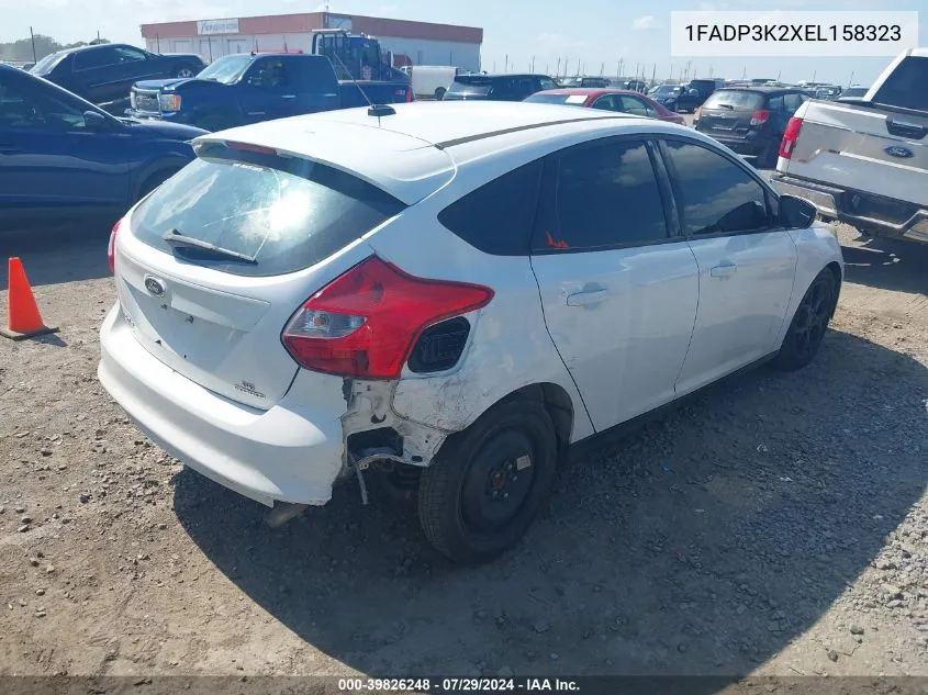 2014 Ford Focus Se VIN: 1FADP3K2XEL158323 Lot: 39826248