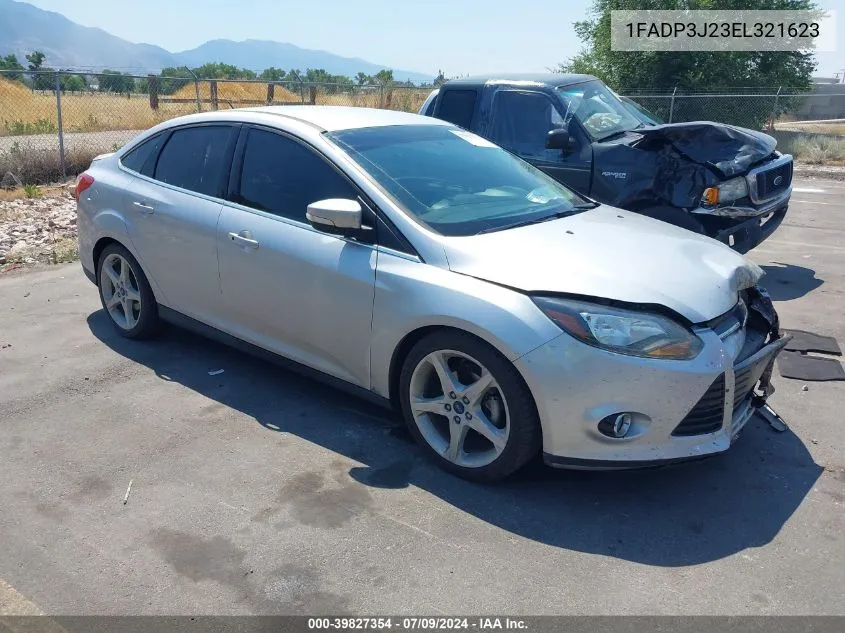 2014 Ford Focus Titanium VIN: 1FADP3J23EL321623 Lot: 39827354