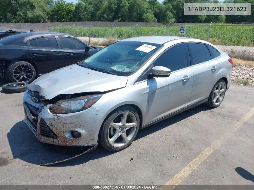 2014 Ford Focus Titanium VIN: 1FADP3J23EL321623 Lot: 39827354