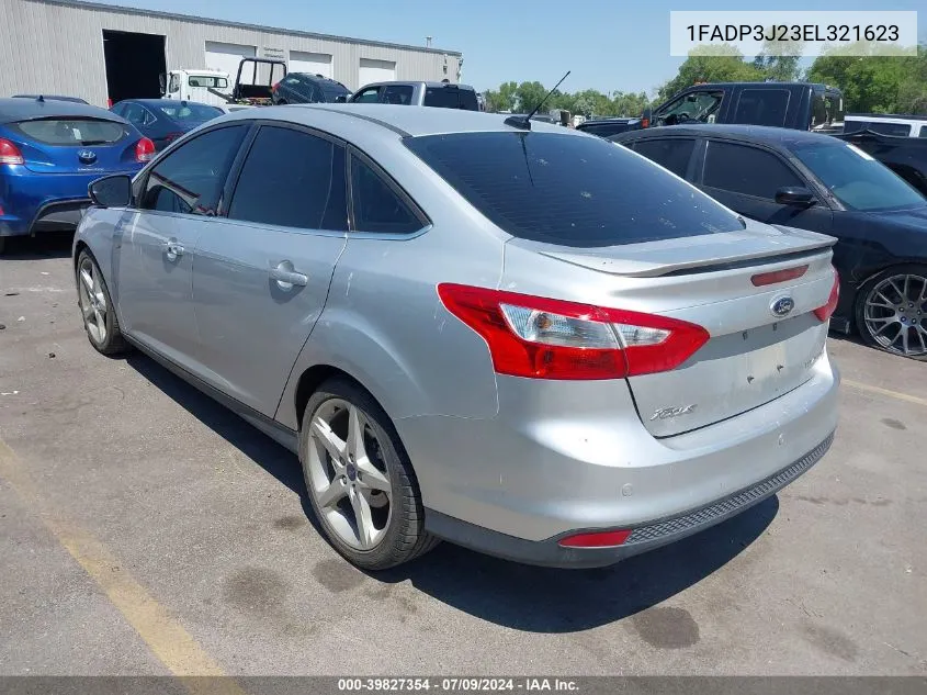 2014 Ford Focus Titanium VIN: 1FADP3J23EL321623 Lot: 39827354