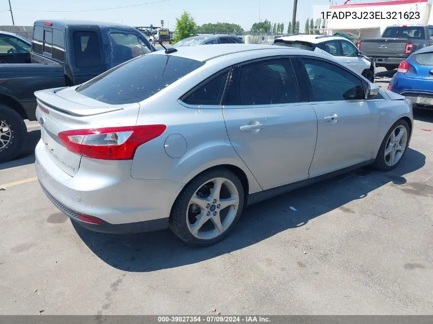 2014 Ford Focus Titanium VIN: 1FADP3J23EL321623 Lot: 39827354