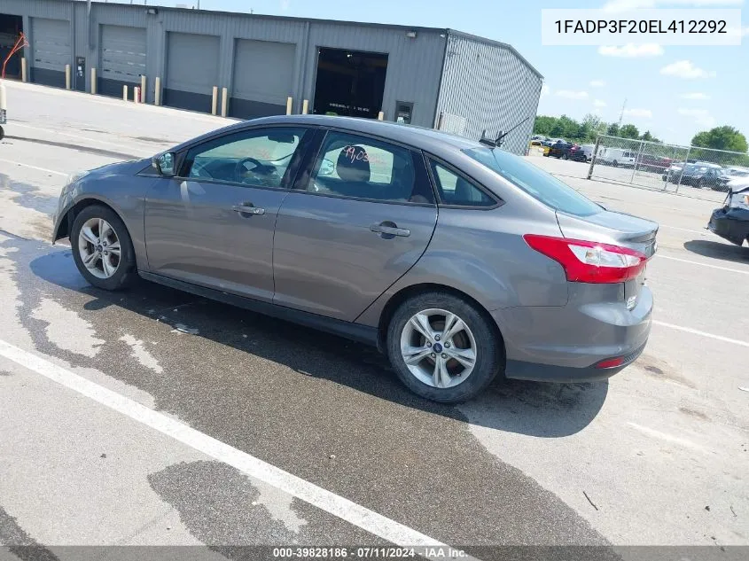 1FADP3F20EL412292 2014 Ford Focus Se