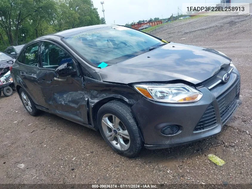 1FADP3F22EL258913 2014 Ford Focus Se