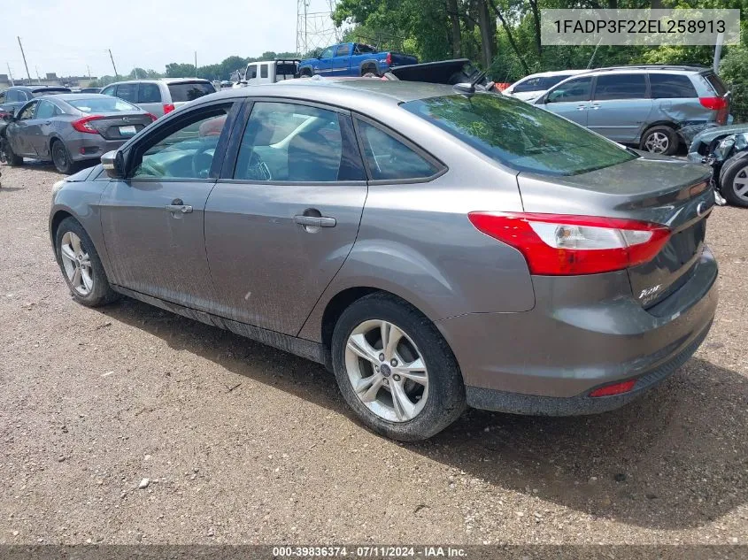 1FADP3F22EL258913 2014 Ford Focus Se