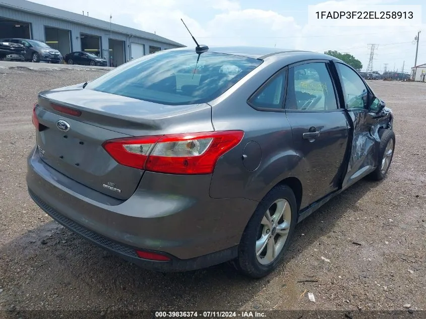 1FADP3F22EL258913 2014 Ford Focus Se