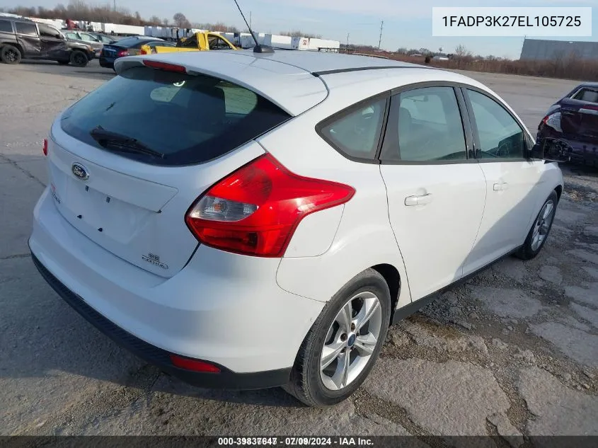 2014 Ford Focus Se VIN: 1FADP3K27EL105725 Lot: 39837647