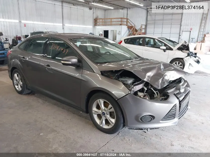 2014 Ford Focus Se VIN: 1FADP3F28EL374164 Lot: 39841437