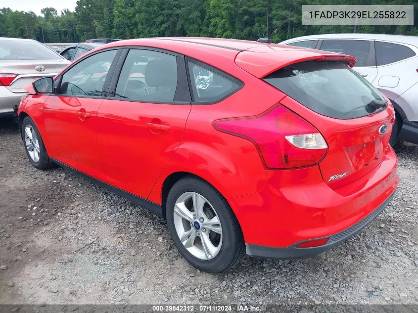 2014 Ford Focus Se VIN: 1FADP3K29EL255822 Lot: 39842312