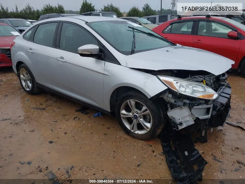 2014 Ford Focus Se VIN: 1FADP3F26EL357038 Lot: 39848304