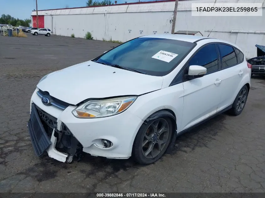 2014 Ford Focus Se VIN: 1FADP3K23EL259865 Lot: 39882846