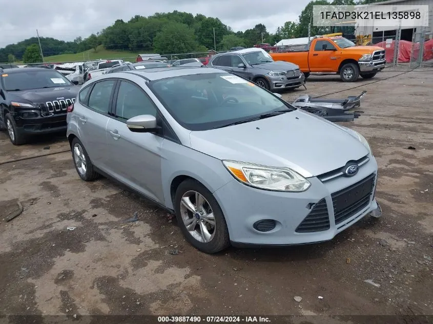 2014 Ford Focus Se VIN: 1FADP3K21EL135898 Lot: 39887490