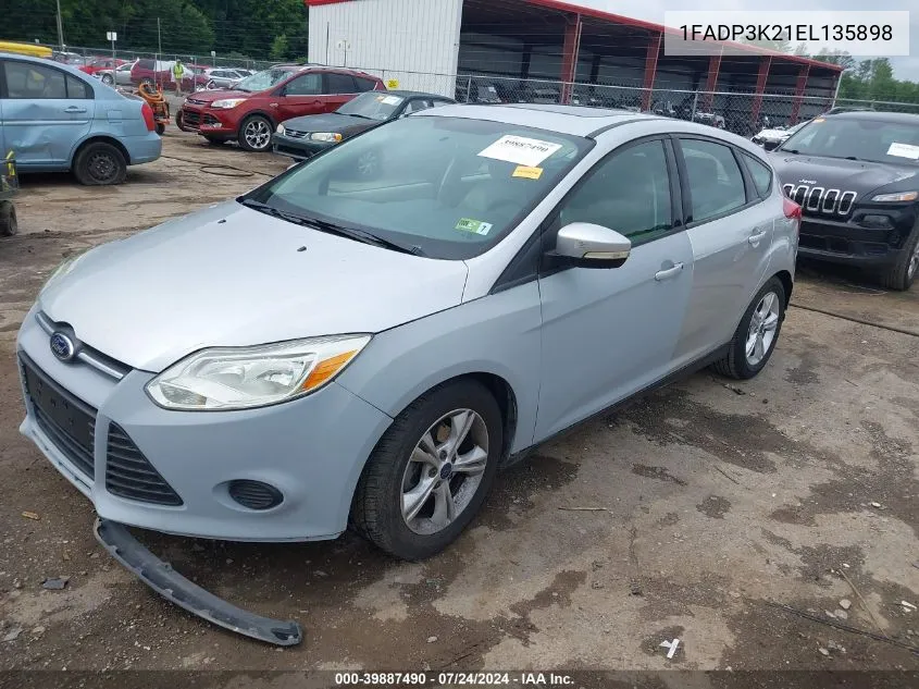 2014 Ford Focus Se VIN: 1FADP3K21EL135898 Lot: 39887490