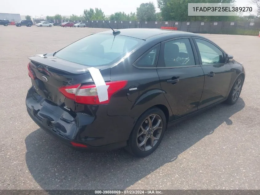 2014 Ford Focus Se VIN: 1FADP3F25EL389270 Lot: 39888869