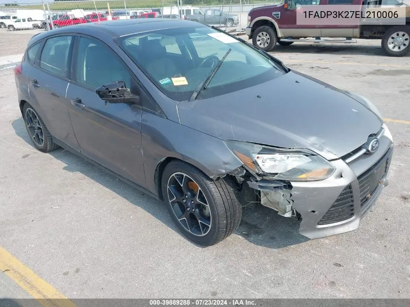 2014 Ford Focus Se VIN: 1FADP3K27EL210006 Lot: 39889288