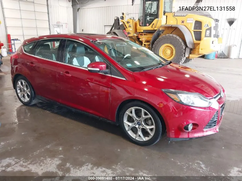 2014 Ford Focus Titanium VIN: 1FADP3N27EL131558 Lot: 39891480