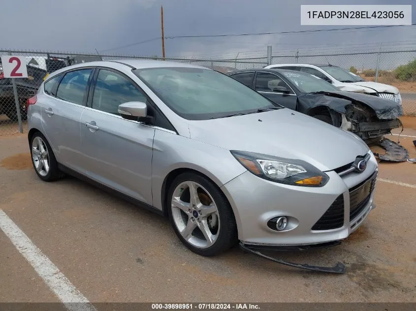 2014 Ford Focus Titanium VIN: 1FADP3N28EL423056 Lot: 39898951