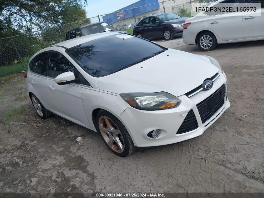 2014 Ford Focus Titanium VIN: 1FADP3N22EL165973 Lot: 39921948