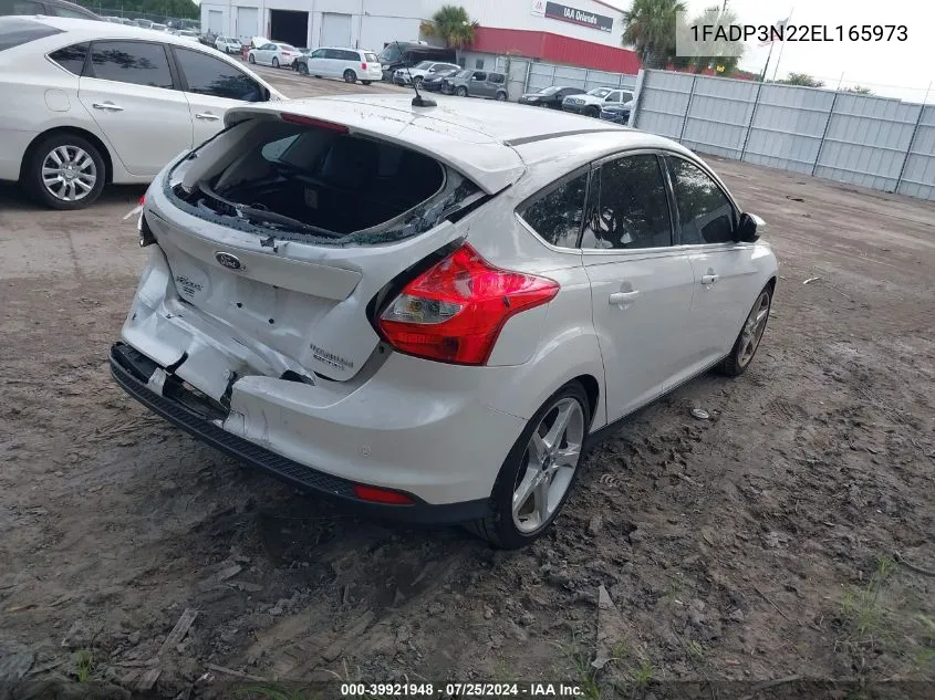 2014 Ford Focus Titanium VIN: 1FADP3N22EL165973 Lot: 39921948