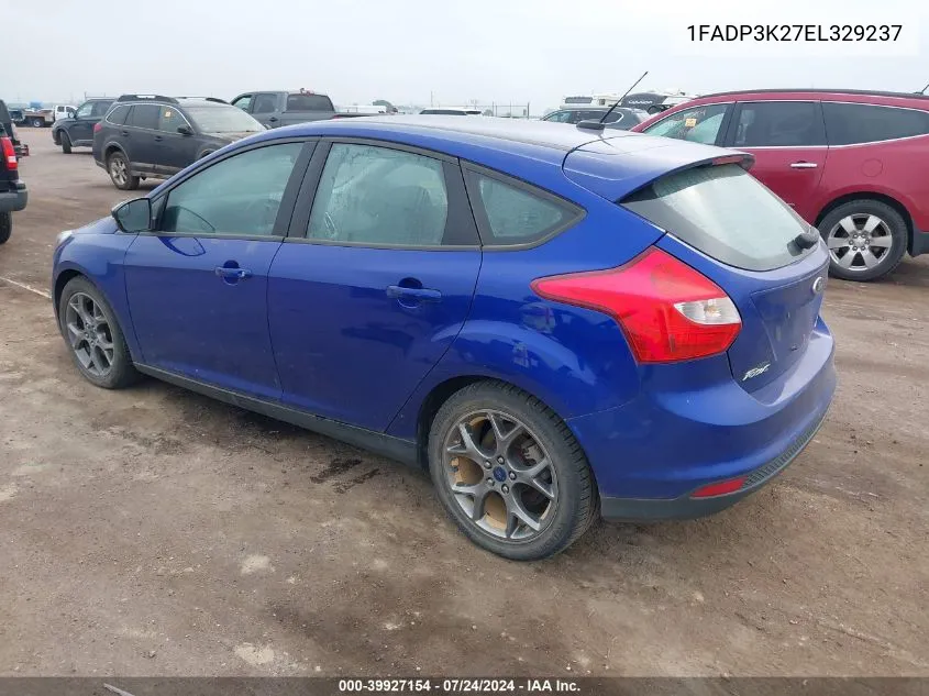 2014 Ford Focus Se VIN: 1FADP3K27EL329237 Lot: 39927154