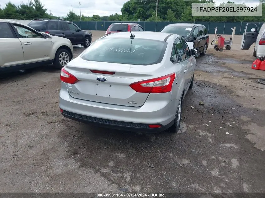 1FADP3F20EL397924 2014 Ford Focus Se