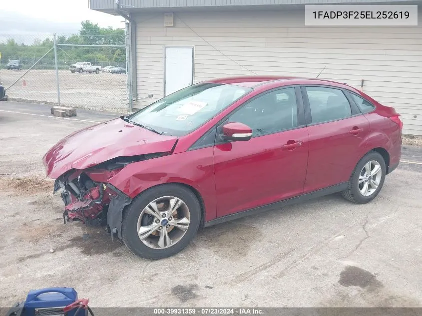 1FADP3F25EL252619 2014 Ford Focus Se