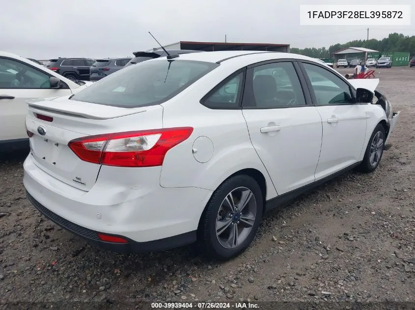 2014 Ford Focus Se VIN: 1FADP3F28EL395872 Lot: 39939404