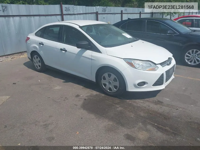 2014 Ford Focus S VIN: 1FADP3E23EL281568 Lot: 39942578