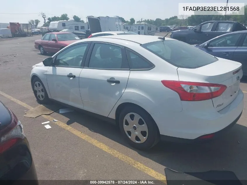 1FADP3E23EL281568 2014 Ford Focus S