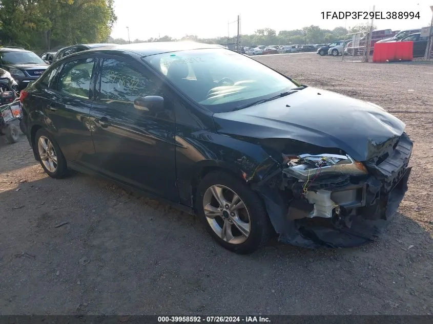 1FADP3F29EL388994 2014 Ford Focus Se