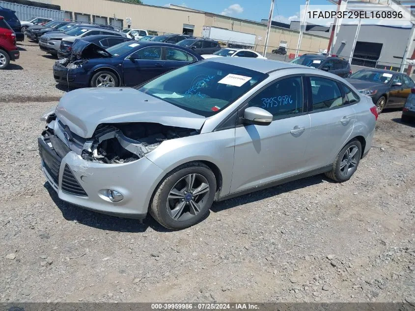 2014 Ford Focus Se VIN: 1FADP3F29EL160896 Lot: 39959986