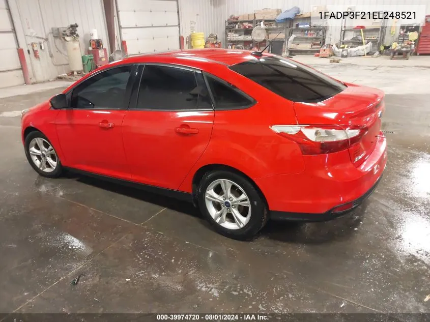 1FADP3F21EL248521 2014 Ford Focus Se