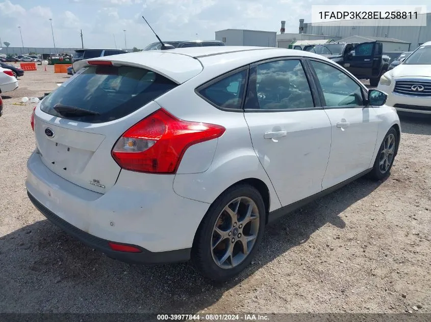 2014 Ford Focus Se VIN: 1FADP3K28EL258811 Lot: 39977844