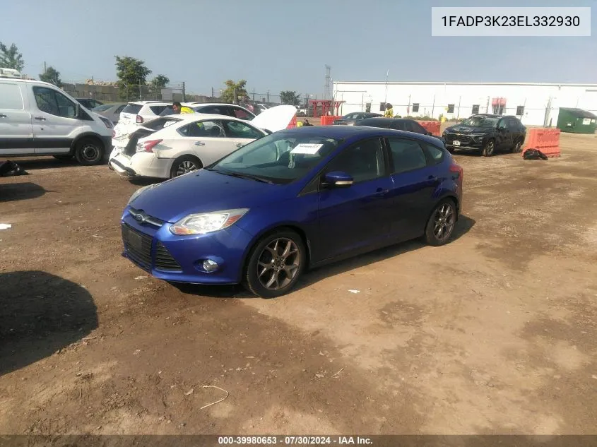 2014 Ford Focus Se VIN: 1FADP3K23EL332930 Lot: 39980653