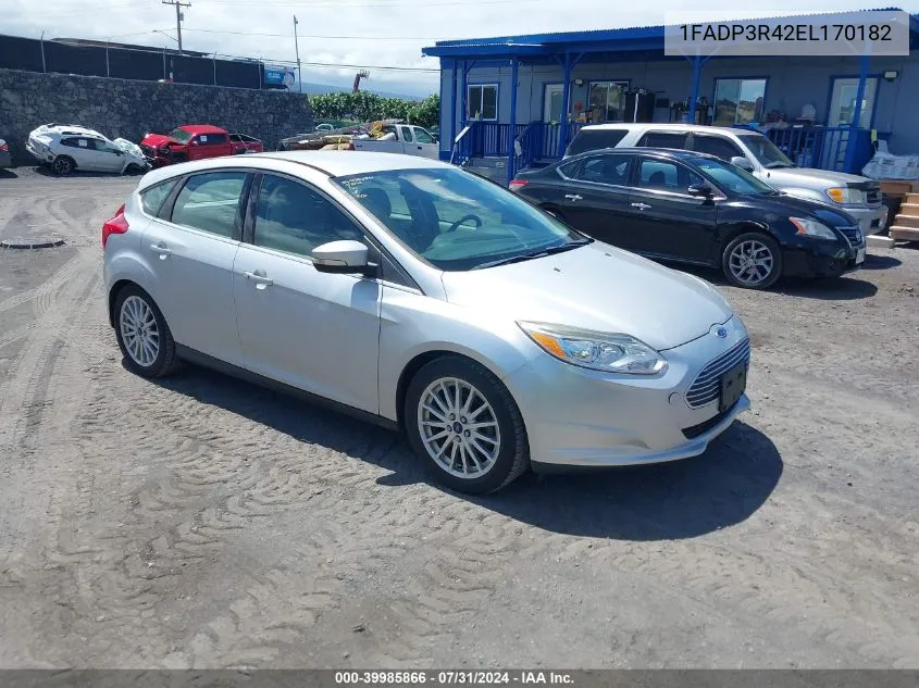 2014 Ford Focus Electric VIN: 1FADP3R42EL170182 Lot: 39985866